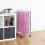 Home Storage Trolley On Wheels With 10 Drawer Storage Unit For Salon Beauty Make Up Home Office Organizer Image 3
