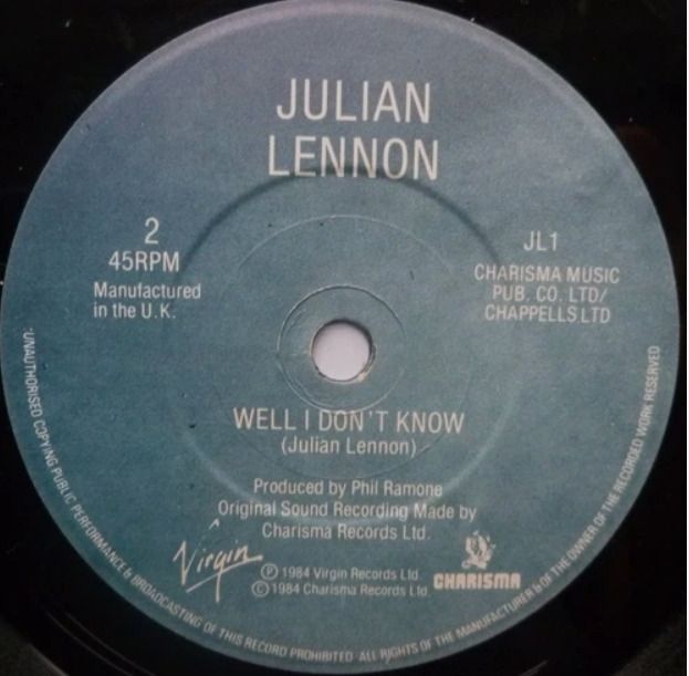 Julian Lennon Too Late For Goodbyes Single