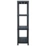 Storage Shelf Racks 5 pcs Black 60x30x138 cm Plastic Image 4