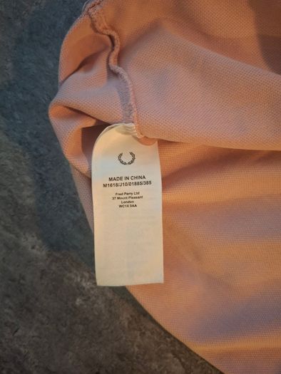 Fred Perry Men's Twin Tipped Polo Shirt Dusty Pink Rose Size L