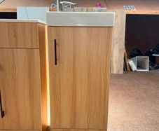 Clearance Deal Oak Cloakroom Vanity Unit Sink