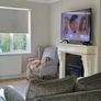 2x 2 seater couches armchair with pouf for sale Image 3