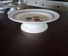 Vintage hand painted cake stand