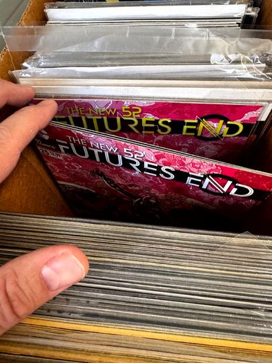 DC Long Comic Box w 250 comics for Sale
