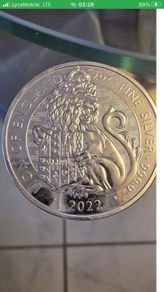 Silver 2 oz Tudor Beasts Lion