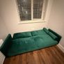 Emerald Green Velvet Sofa Bed Image 5