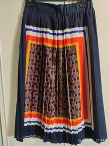 Savida (Dunnes Stores) Geometric Pleated Midi Skirt - Size M (40)