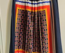 Savida (Dunnes Stores) Geometric Pleated Midi Skirt - Size M (40)