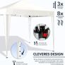 Gazebo 3 x 3 m Waterproof Pop-Up Folding Gazebo Height Adjustable Garden Tent UV Protection 50+ Party Tent with Bag for Garden (Beige) Image 3