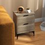 Set of Two Wood Effect Bedside Tables Image 8