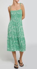 Floral Summer Sun Beach Dress: XS