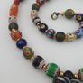 Antique Venetian Style MultiColor Mix Glass Beads Necklace Image 3
