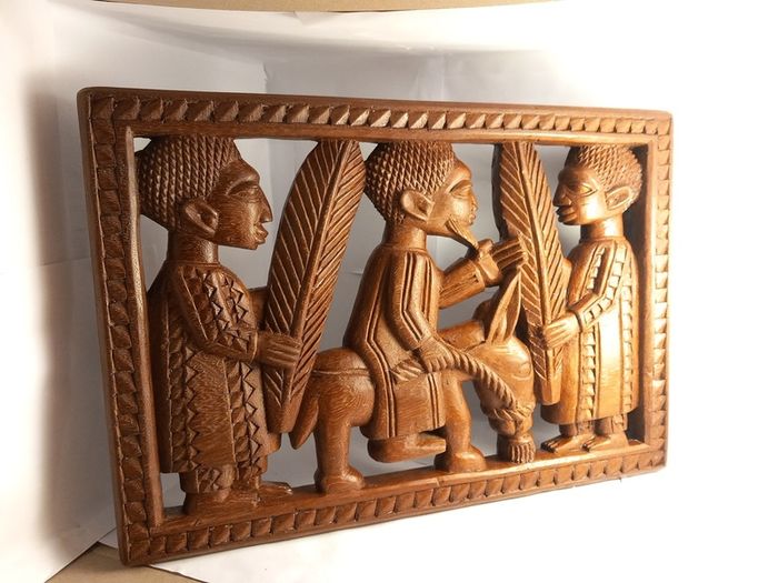 African  relief figurines /statues/ carving wood relief 3 villagers and a donkey ornaments decor masks home wooden hand carved tribal great gift presents hard wood timber beautiful decorative piece
