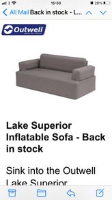 Outwell Lake Superior inflatable sofa