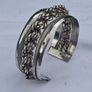 1950's Egyptian Sterling Silver Cuff Braclet(52 grams) Image 5