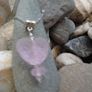 Pink heart pendant, Handmade jewellery,Necklace.Valentin'e Day gift.Jewellery Image 7