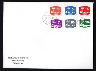 1976 Gibraltar To Pay Stamps First Day Cover (FDC)
