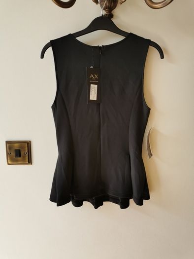 Ax Paris black peplum top