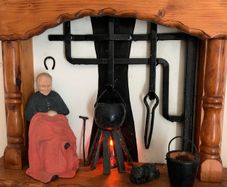 Handmade Old Irish Fireside Scene