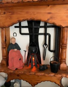 Handmade Old Irish Fireside Scene
