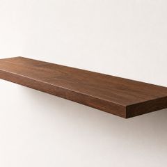 Straight Edge Walnut Floating Shelf | Made to Measure | Handmade in Ireland