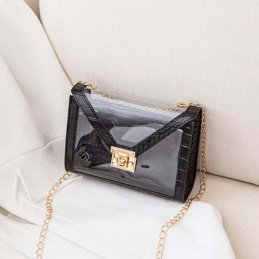 jelly crocodile pattern crossbody bag