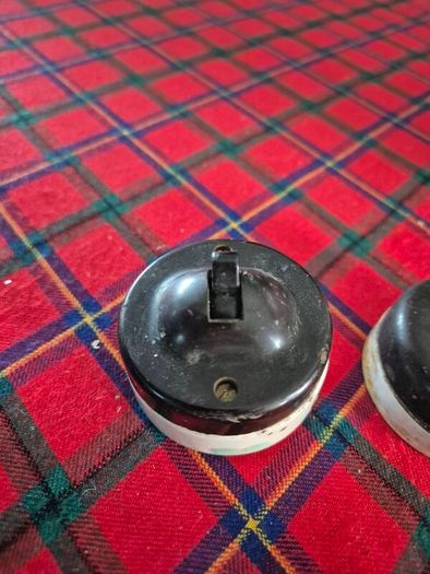 Vintage 3 bakelite original salvaged light switches