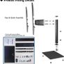 Universal Table Top Pedestal TV Stand with Bracket for 26-55 LCD/LED/Plasma TVs-Height Adjustable TV stand with 8mm Tempered Glass Base & Cable Management-Holds 40 KG & Max.VESA 400x400mm Image 4