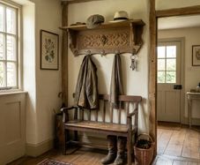 Very nice old coat and hat rack
