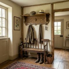 Very nice old coat and hat rack