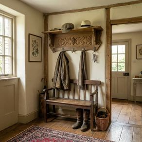 Very nice old coat and hat rack