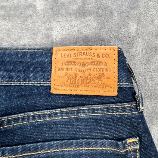 Levis 711 Womens Jeans W27 L28 Blue Indigo Denim Premium Big E