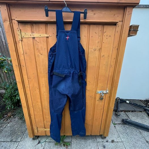 Musto Mens Blue Performance Salopettes Bib Trousers Breathable UK Size Small