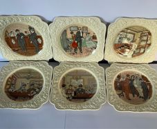 Guinness crown ducal square plate set of 6, complete