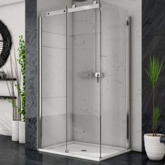 New/Ex Display (please read) Corner Enclosure Set Image i10 Sliding Shower Door 1000 LH + 900 Side Panel RH