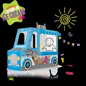 BNIB Cardboard Colour-in Ice-cream Van