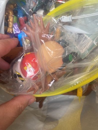 bag of toys and figures