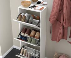 IKEA BISSA Shoe Cabinet, White