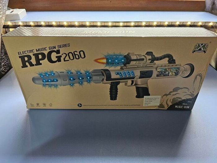 Children's Toy Electric Sound and Light Missile Gun With Color Screen , Free Straps , for kids.