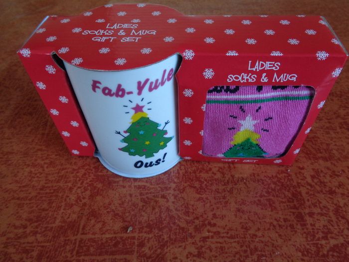 Ladies Christmas Socks and Mug Set  for Sale