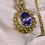Tanzanite, Yellow Sapphire & White Zircon Pendant with Chain Image 5