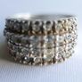 Vintage Sterling Silver 925 Lab Created Ice White Cubic Zirconia Cluster Ring size P - 4,95g Image 2