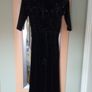 Dunnes Stores Black velvet,sparkly jumpsuit age 9-10 years Image 3