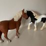 Schleich Pony Club Horse Pony figures x 2 Chestnut and Piebald Image 3