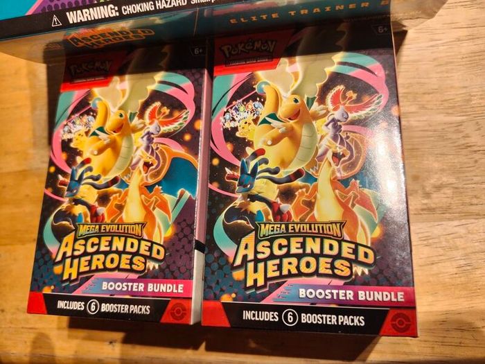 Pokemon Tcg Mega Evolution Ascended Heroes ETB and X2 booster bundle