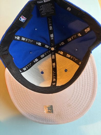 New York Knicks Mens Team Classic New Era 59Fifty Flat Brim Hat Size 8 - NBA Basketball Cap