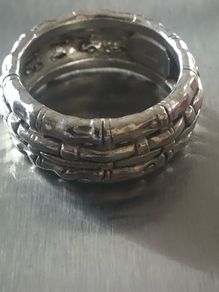 sterling silver ring with wide band