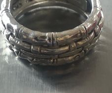 sterling silver ring with wide band