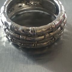 sterling silver ring with wide band