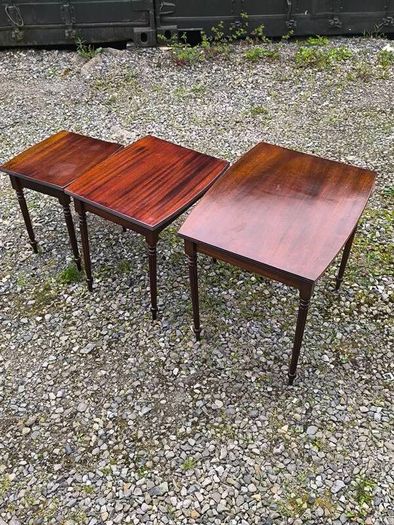 Vintage Mid-Century Mahogany Nest of 3 Tables